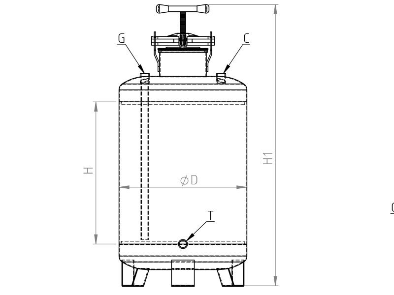 Vertical fertilizer tank dimensions